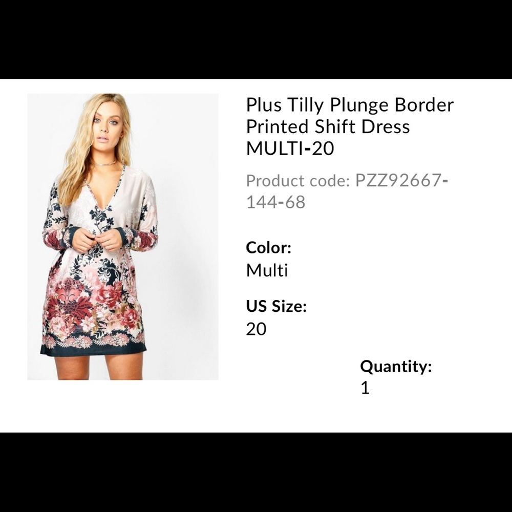 Plunge shift dress
